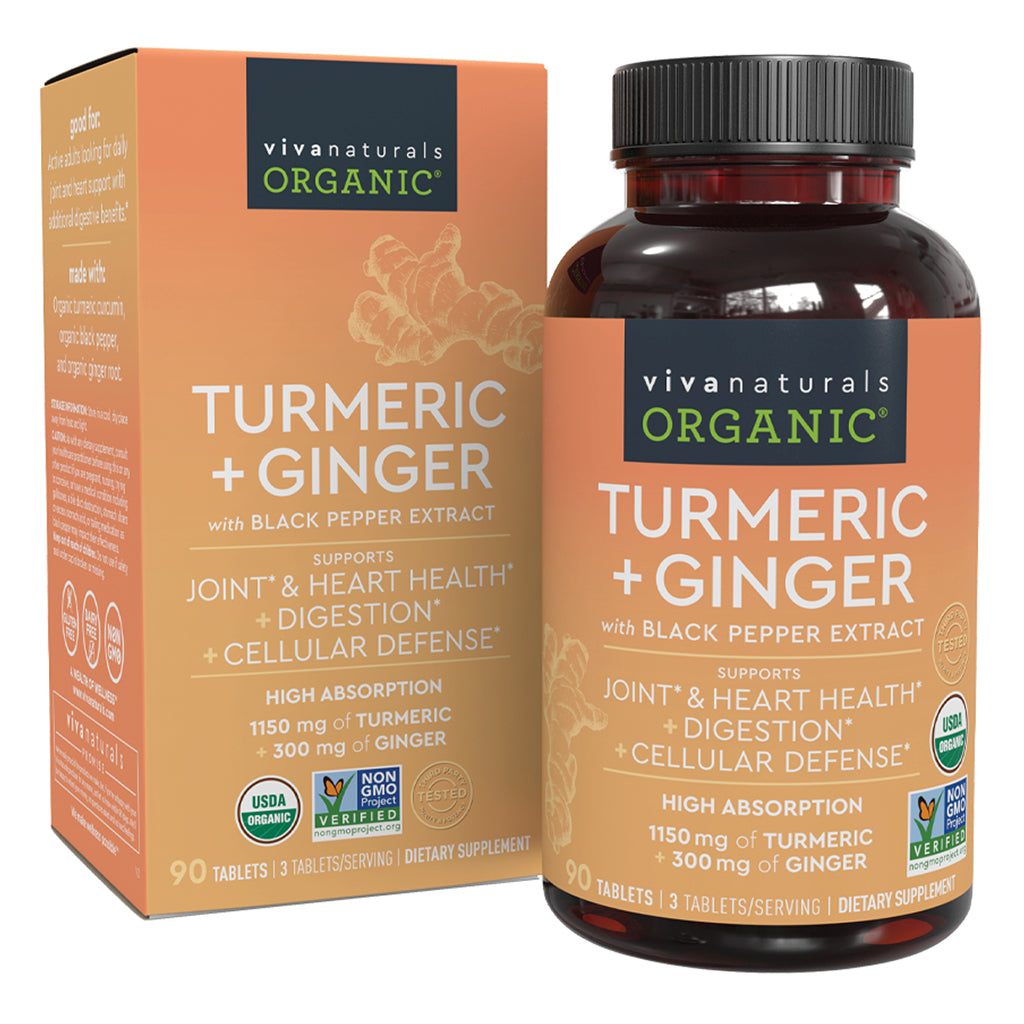 250 Turmeric Capsules + PROBIOTICS with Ginger and Black Pepper, 1460mg, Turmeric Capsules with Curcumin and Piperine, Natural Anti-Inflammatory, Organic Certified