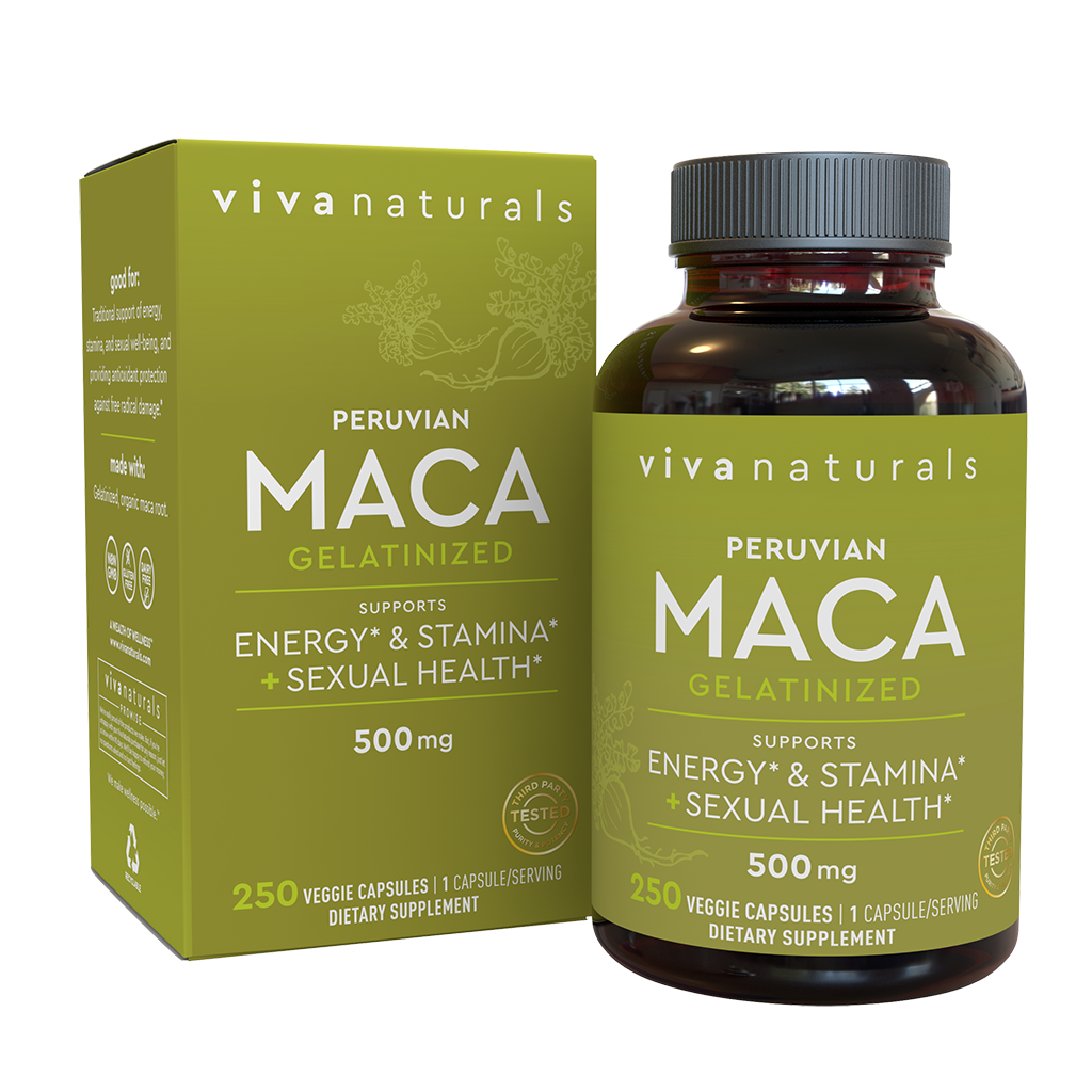 Capsules de poudre de maca biologique Viva Naturals