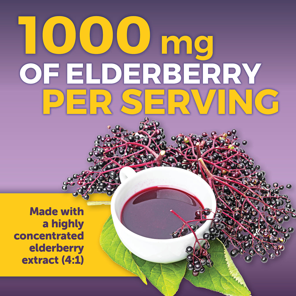Viva Naturals Elderberry, Vitamin C + Zinc 5 in 1 Immunity Supplement