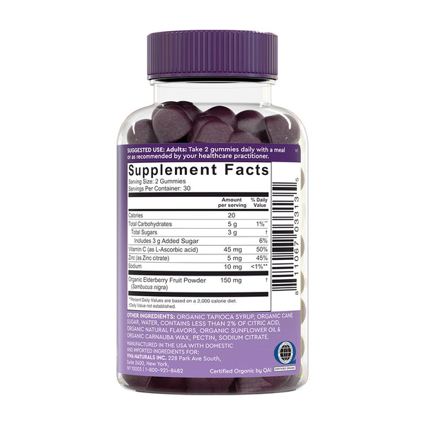 Organic Elderberry Gummies, Adults