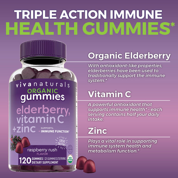 Organic Elderberry Gummies, Adults