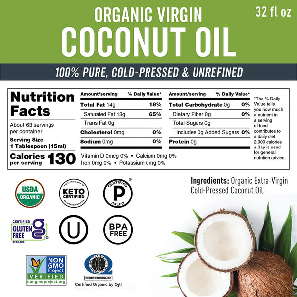Organic Coconut Oil, Virgin