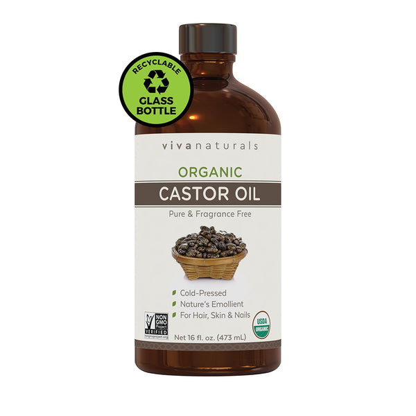 Organic Castor Oil - Glass Bottle