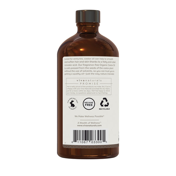 Organic Castor Oil - Glass Bottle