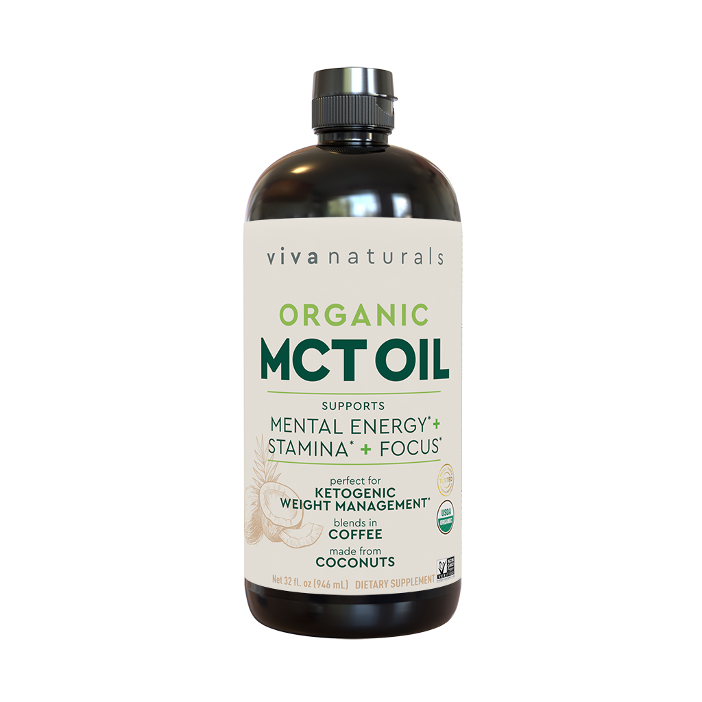 Viva Naturals Organic MCT Oil for Supporting Mental Energy - 32 fl oz
