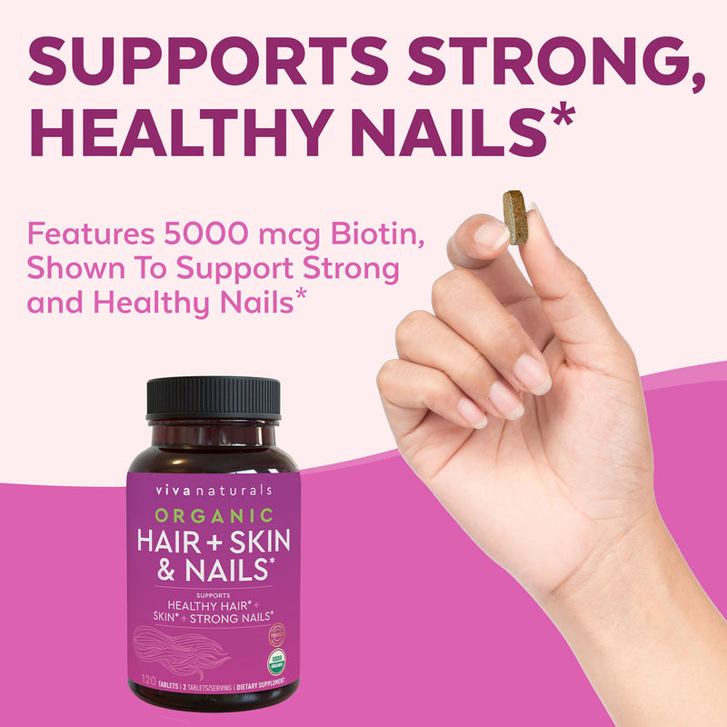 Amazon.com: V ITAMINA Hair Skin and Nails Gummies - Nail Growth Treatment, Hair  Vitamins for Hair Loss for Women with Biotin, Vitamin C&E - 60 Count, 1  Month Supply : Health & Household